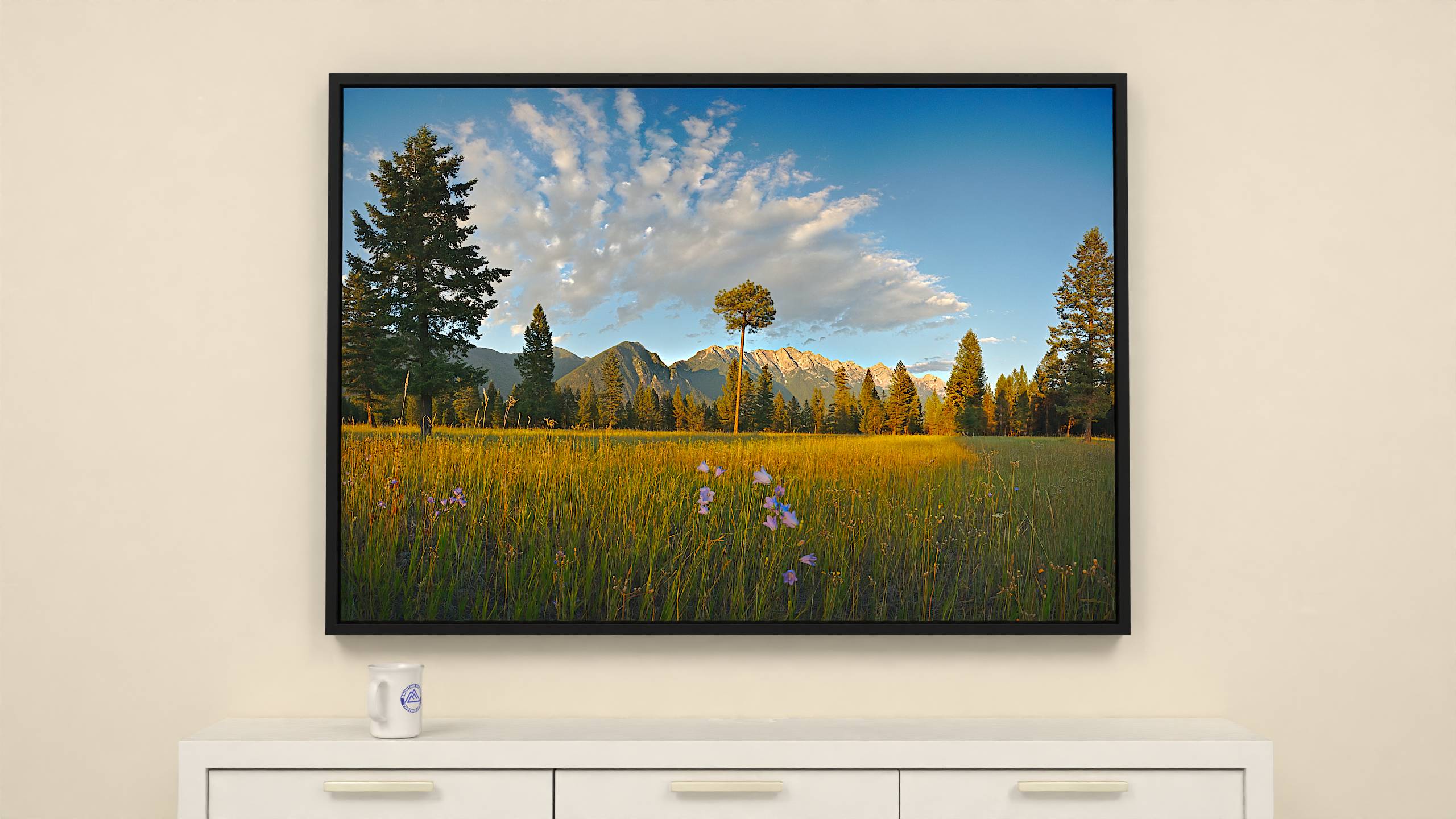 Open Range - Print - 55x38 - Black Frame Canvas Wall Art