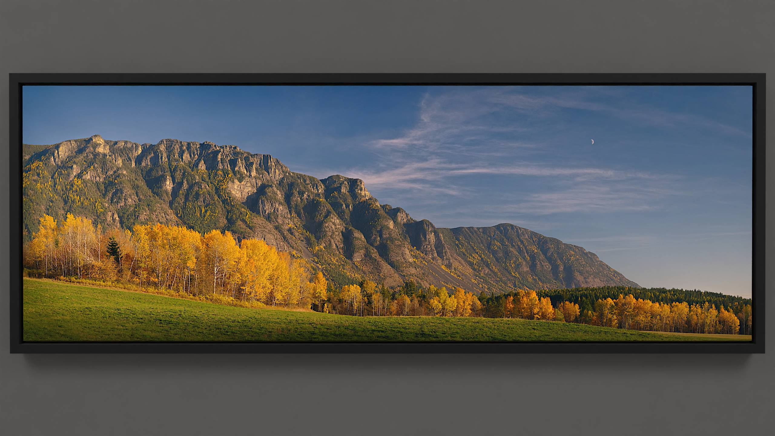 Skimmerhorn Serenity - Skimmerhorn mountain range panorama on wrapped canvas print.
